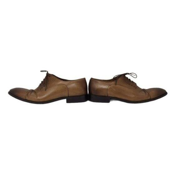 Sarar Men's Tonal Brown Leather Lace Up Dress Shoes Men's Size 41 or US Size 8 E - Picture 6 of 12
